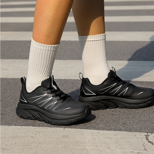 [ActiveSwift] Women's Breathable Gym & Workout Sneakers - ALL BLACK - 6
